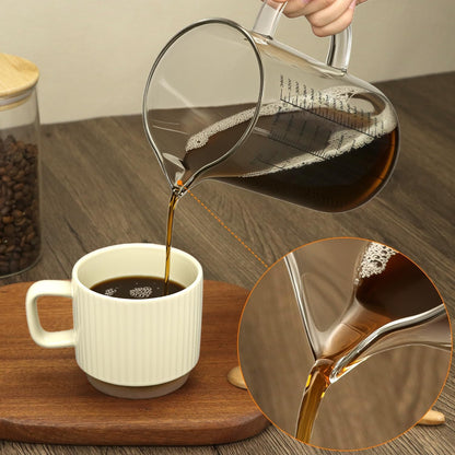 34OZ/1000ML Glass Measuring Cup (Ml/Oz/Cup), 4 Cups Multi-Purpose Kitchen Tool with V-Shaped Spout & Handle4