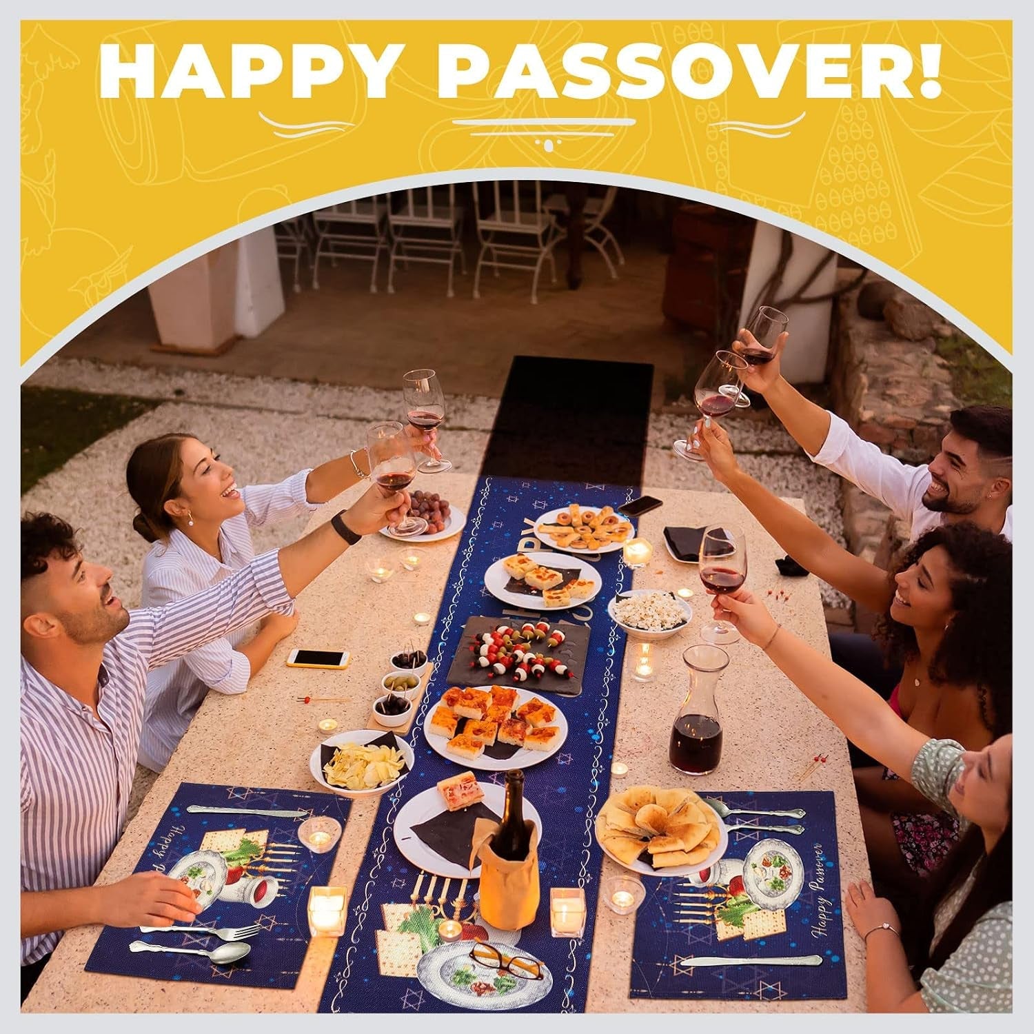 2-pack-happy-passover-table-runner-72-x-13-inch-linen-pesach-seder-table-decoration-star-of-david-menorah-design-jewish-holiday-party-kitchen-dining-home-decor-dark-blue