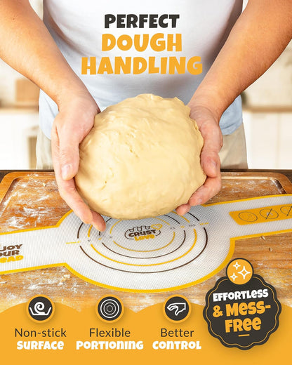 2-Pack Silicone Bread Slings for Safe Lifting from Dutch Ovens | 2 Sourdough Baking Mats in Non-Stick Silicone, Heat Resistant to 480°F, Reusable and Dishwasher Safe for Bread Pans & Baking4