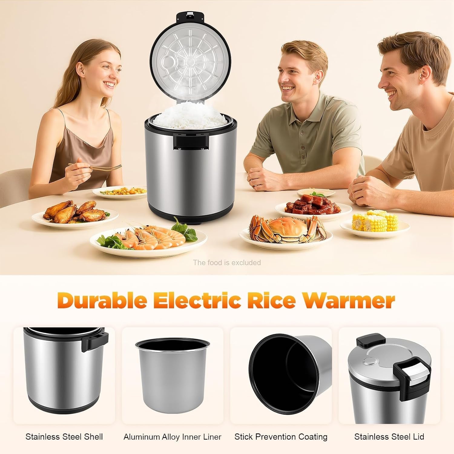 100-cup-electric-rice-warmer-with-2-temp-settings-154-f-161-f-commercial-food-warmer-for-rice-soup-dishes-stainless-steel-aluminum-alloy-free-standing-stainless-steel