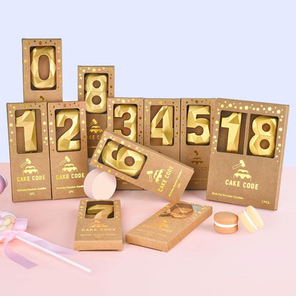 2.76 Inch Crystal Gold 10 Number Birthday Candles, Gold Number Candles, Cake Number Candles, Party Celebration4