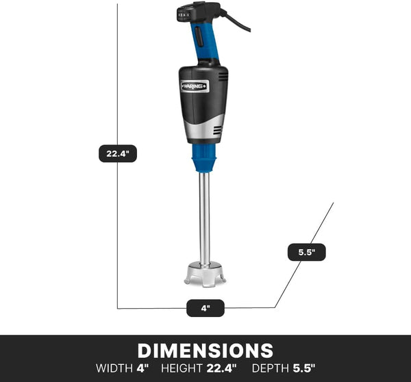 Commercial Quik Stix plus Immersion Blender, Variable Speed, 10 in Removable Shaft, for Professional Hand Blender for Kitchens & Restaurants, WSB40X3
