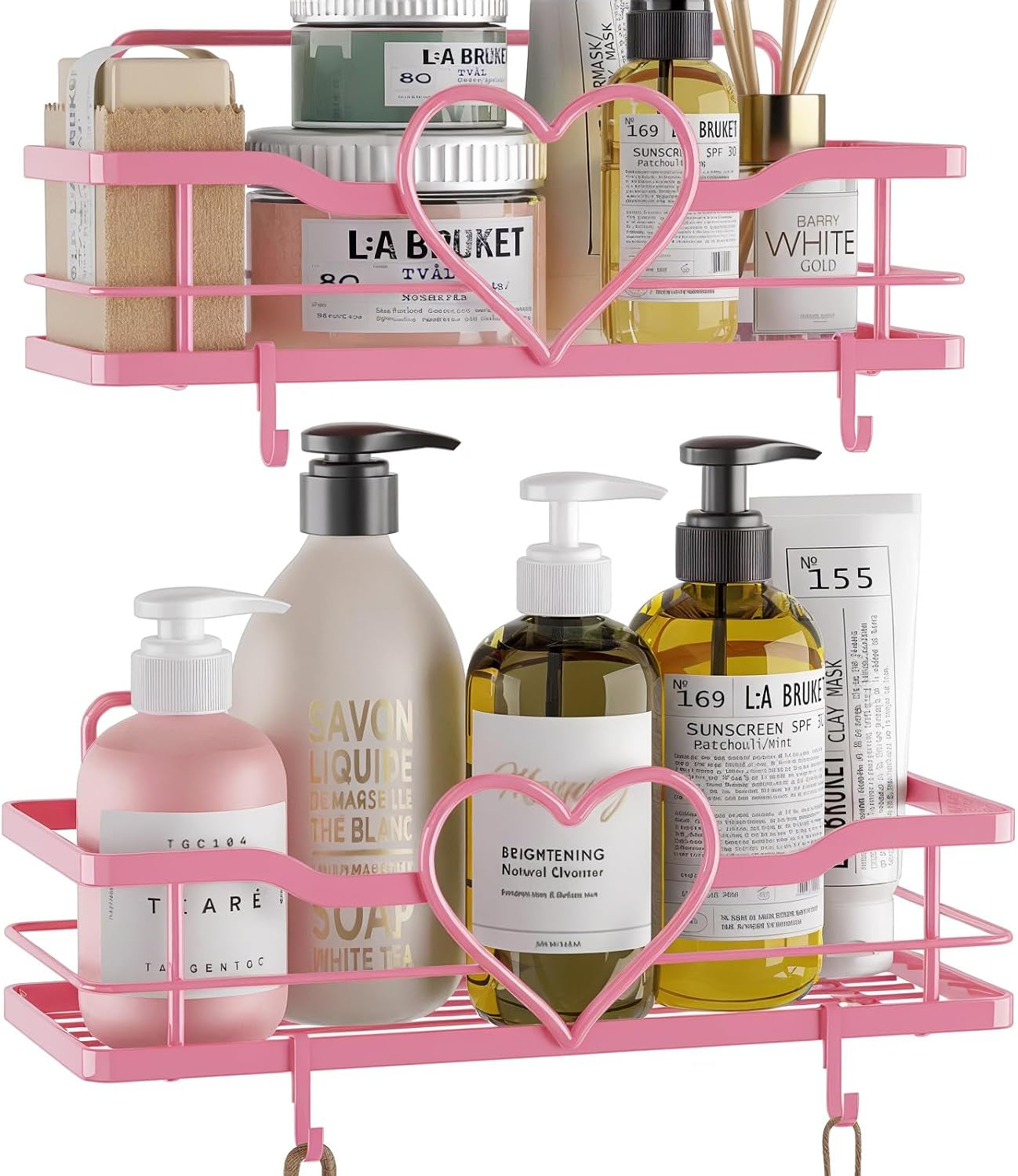 pink-shower-caddy-with-4-removable-hooks-2-pack-sweet-heart-shower-shelves-no-drilling-adhesive-organizer-shelf-for-bathroom-shower-kitchen-bedroom