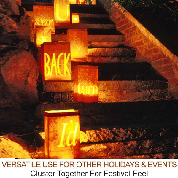 2-Pack Halloween Pumpkin Lights with Remote/Timer - Orange Pumpkin Lights LED Battery Operated Halloween Decor - Jack-O-Lantern Outdoor Decorations5