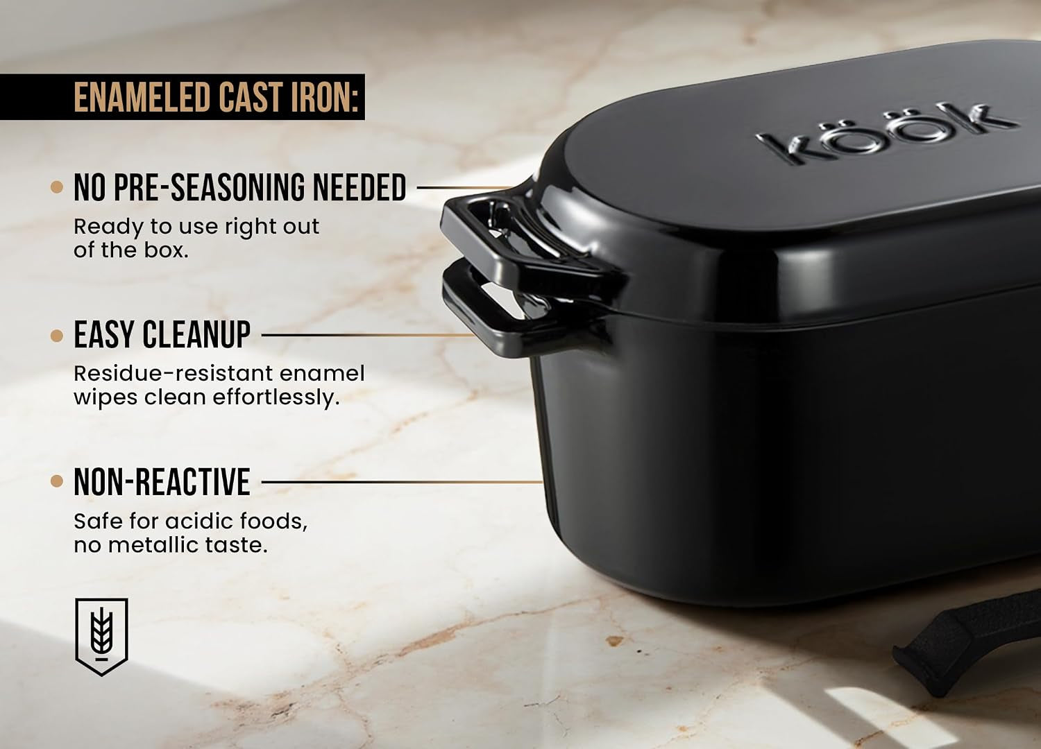 oval-dutch-oven-for-bread-baking-sourdough-loaf-pan-with-lid-dual-handles-enameled-cast-iron-includes-lid-lever-dishwasher-safe-3-4-qt-black