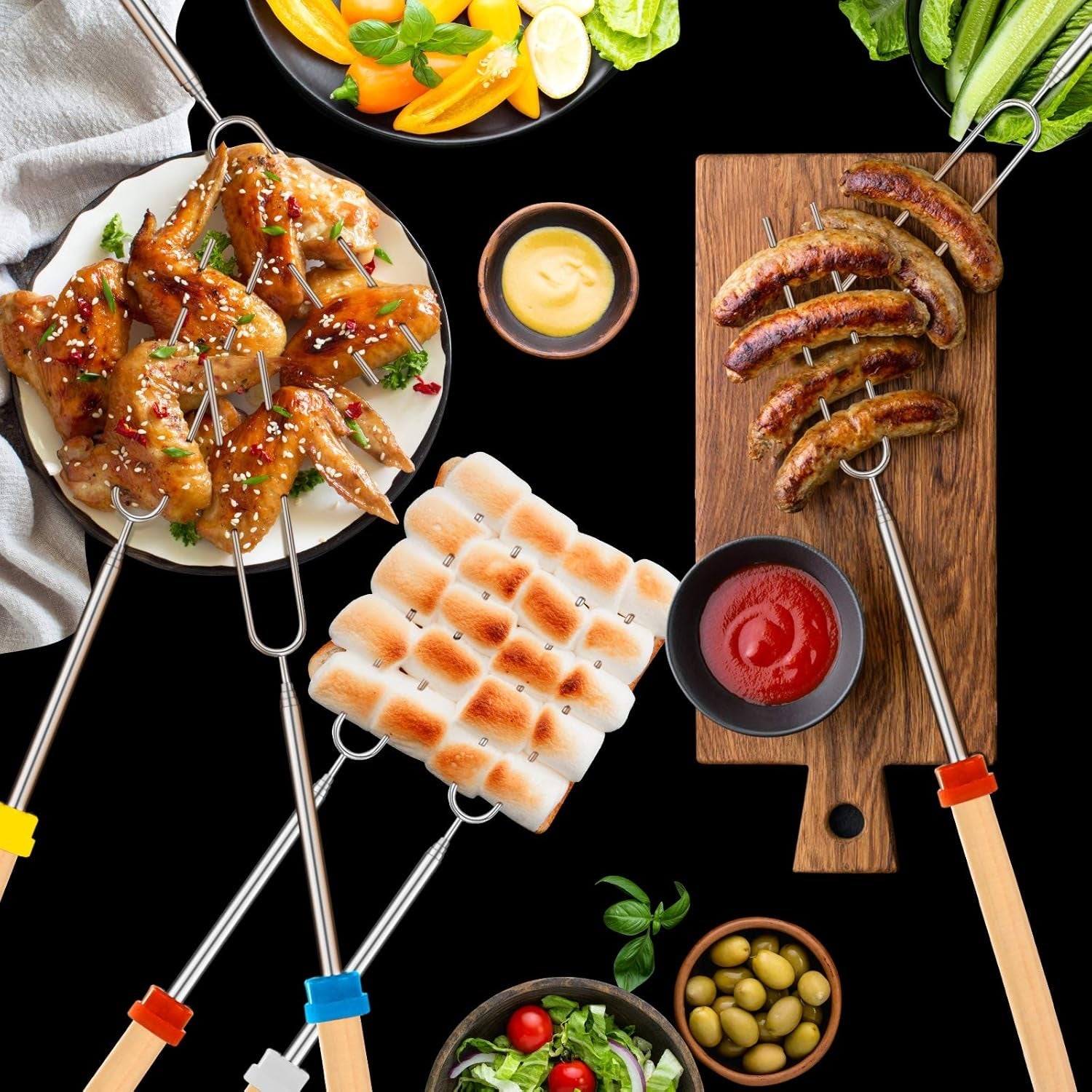 marshmallow-roasting-sticks-telescoping-smores-sticks-for-open-fire-pit-32-inch-long-marshmallow-toasting-barbecue-forks-s-mores-skewers-for-campfire-camping-hotdog-hot-dog-bonfire-grill-5-pack
