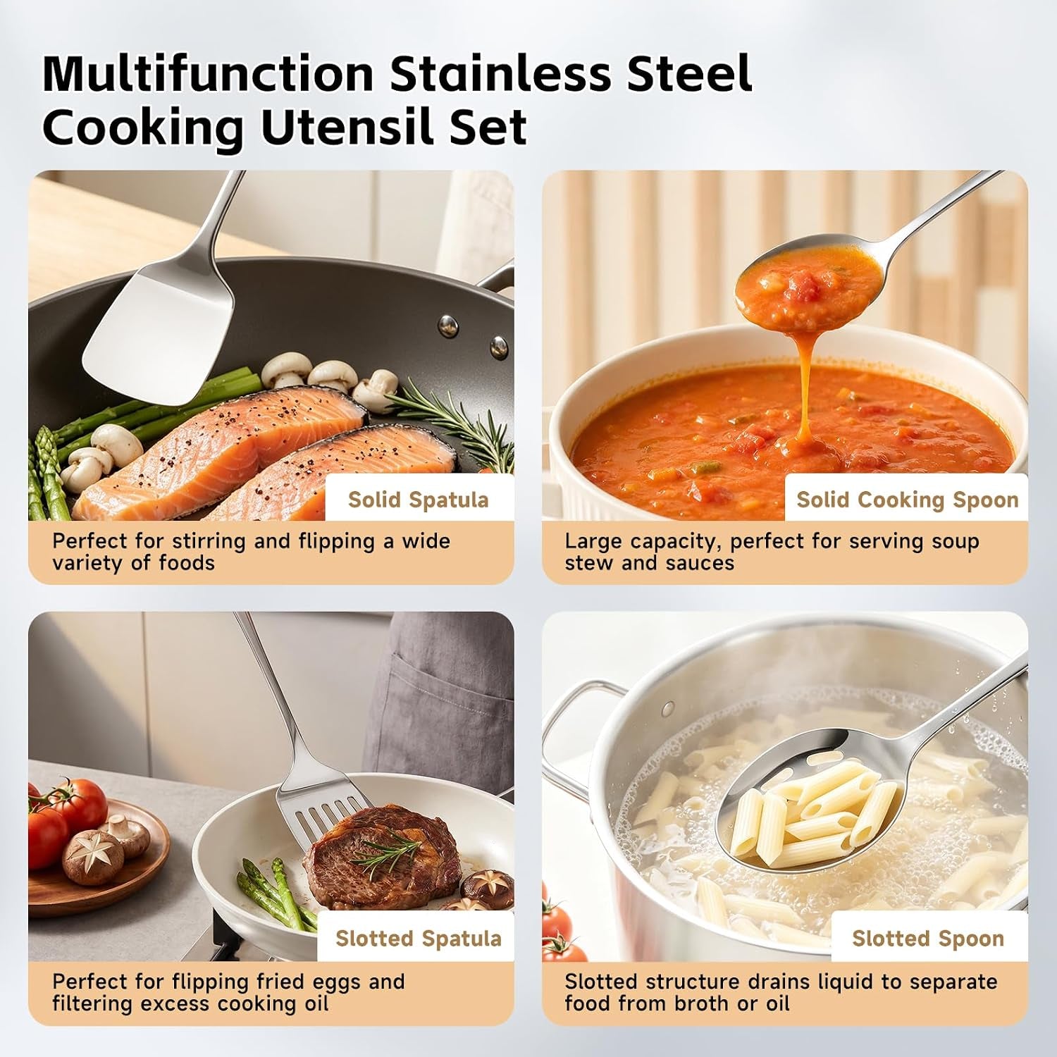 cooking-utensils-set-4pcs-stainless-steel-spatula-dishwasher-safe