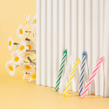 48-Count Multicolored Birthday Candles, Spiral Candles, Cupcake Candles, Party Celebration4