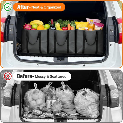 Reusable Grocery Bags, Foldable, Lasting Use, 35L, 3 Pack, Gray7