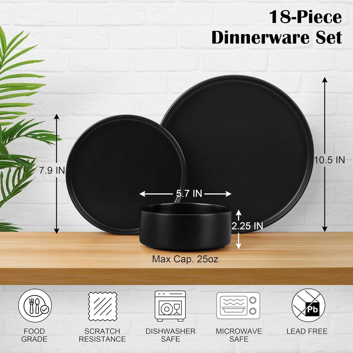 black-dinnerware-sets-for-6-18-piece-stoneware-plates-and-bowls-dish-set-modern-kitchen-dinning-dishware-chip-and-scratch-resistant-microwave-dishwasher-safe-matte-black