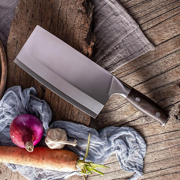 Meat Cleaver, 8 Inch Stainless Steel Chinese Cleaver Chopping Kitchen Knife Chef Butcher Knives Fish Meat Vegetables Slicing Cutlery Cooking Tools3