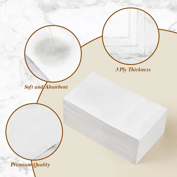 400 Pack Disposable 3-Ply Paper Napkins Soft and Absorbent,3