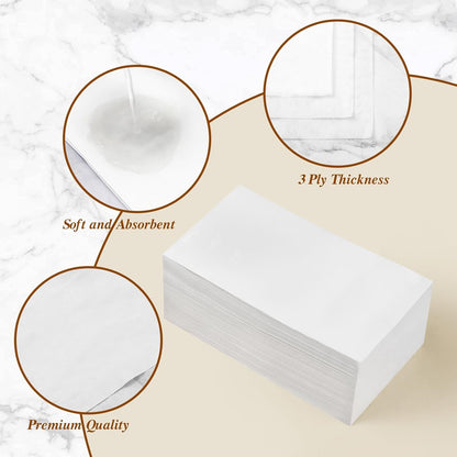 200 Pack Disposable 3-Ply Paper Napkins Soft and Absorbent,3