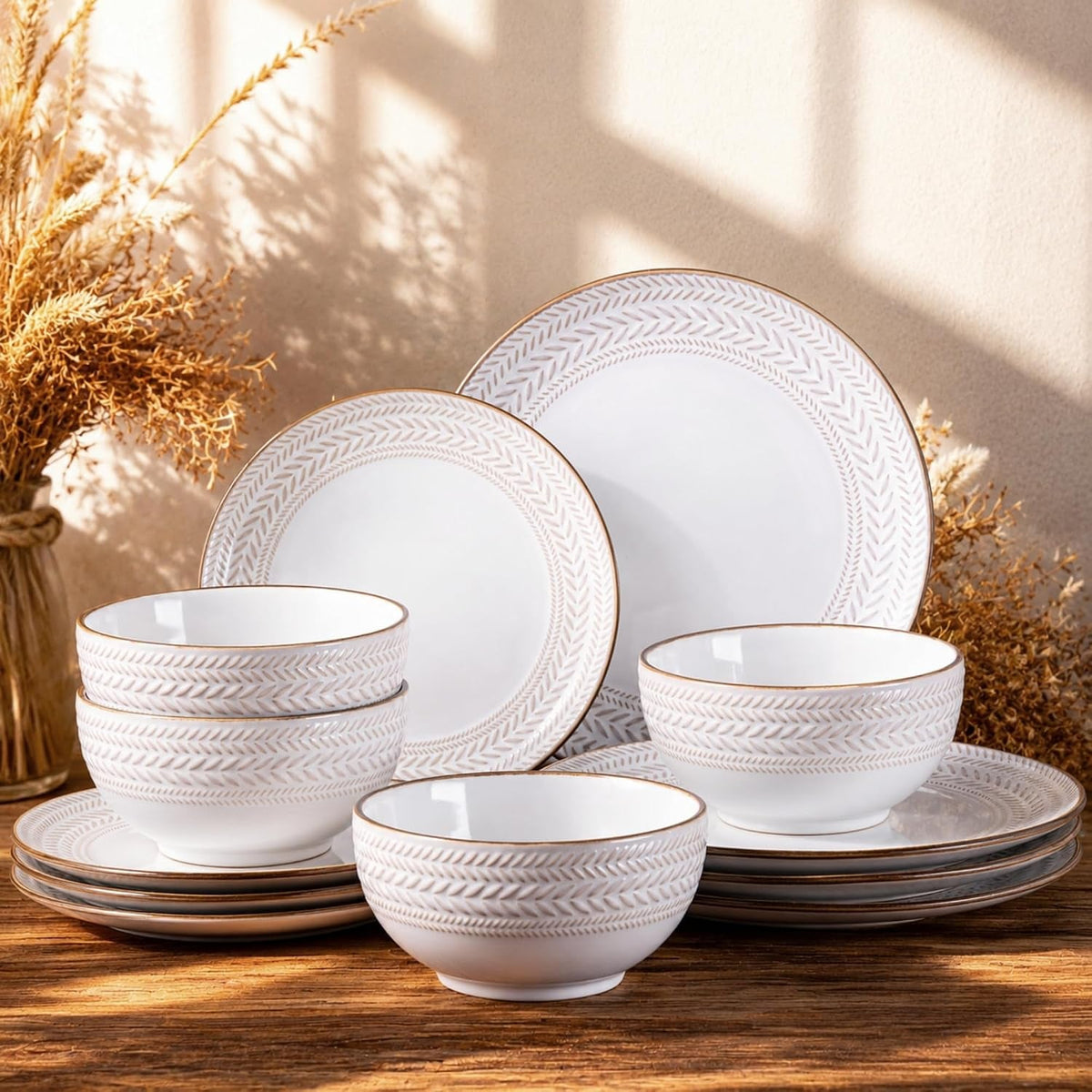 stoneware-dinnerware-set-for-4-12-piece-farmhouse-dishes-set