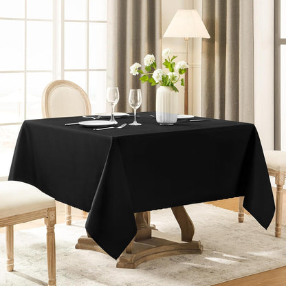 1 Pack Black Square Tablecloths 52X52 Inch for Dining Tables4