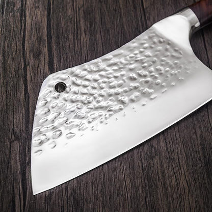 Meat Cleaver, 8 Inch Household Hand-Forged Chopping Dual-Use Knife Hammered Ultra-Sharp Chopping Vegetables Kitchen Knife3