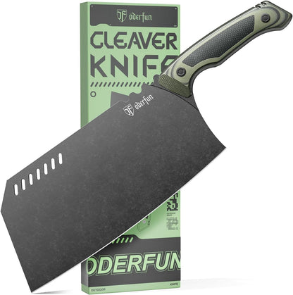 Meat Cleaver Butcher Knife 9 Inch, Bone Chopper,G10 Non-Slip Handle1