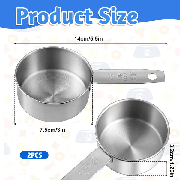 2 PCS 1/2 Cup Dog Food Scoop, 1/2 Cup Measuring Scoop2