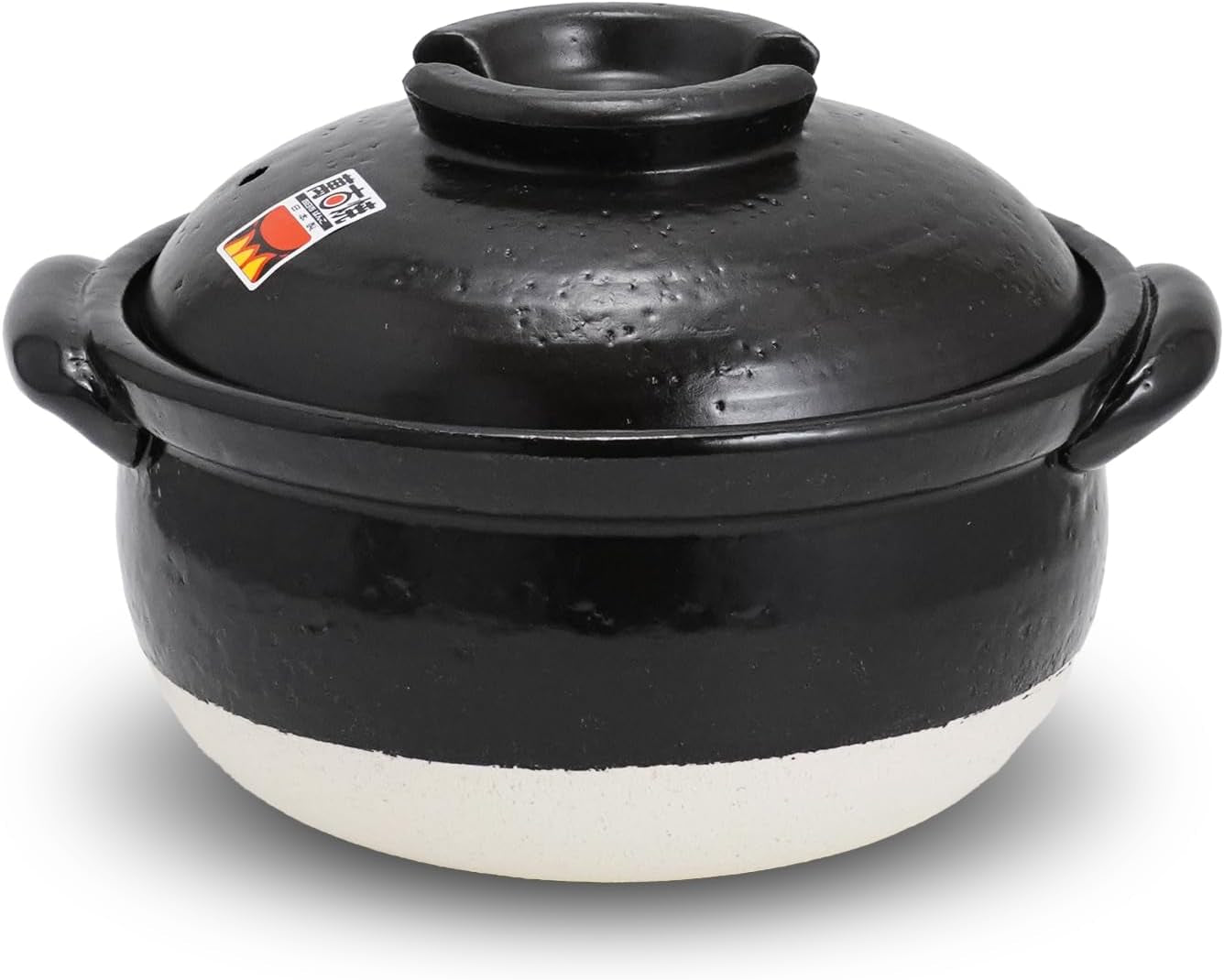 banko-yaki-fluffy-rice-pot-earthenware-rice-cooker-with-inner-lid-measuring-cup-and-paddle-traditional-japanese-donabe-for-evenly-cooked-rice-mixed-rice-and-porridge-2-gou-serves-2-to-3-people