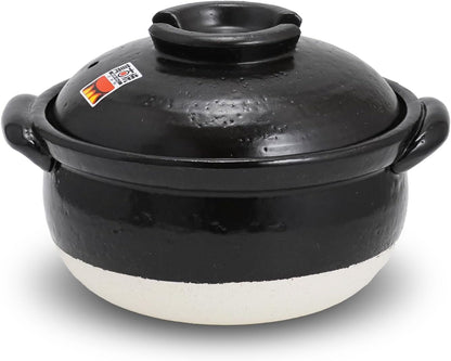 Banko-Yaki Fluffy Rice Pot, Earthenware Rice Cooker with Inner Lid Measuring Cup and Paddle, Traditional Japanese Donabe for Evenly Cooked Rice, Mixed Rice, and Porridge (2-Gou/Serves 2 to 3 People)9