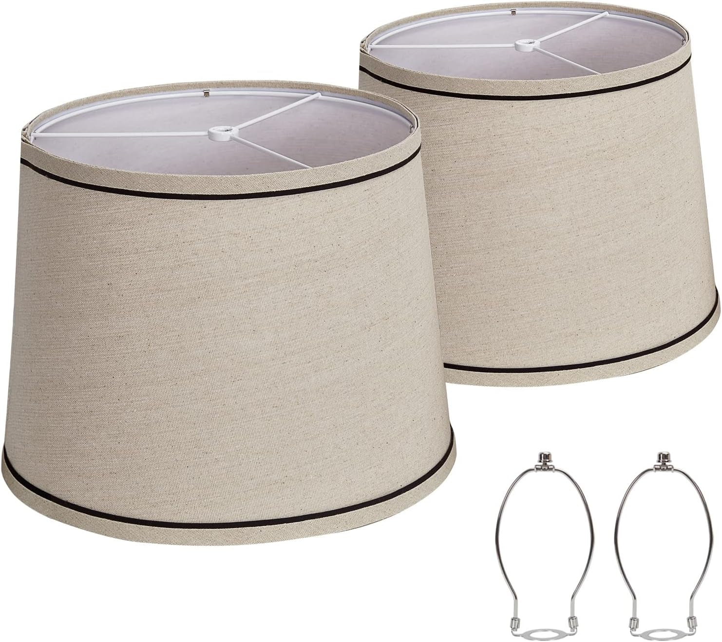 lampshades-medium-set-of-2-for-table-lamps-lampshades-floor-lamps-fabric-drum-lampshades-13-top-x-11-bottom-x-10-high-medium-lampshades-lamp-shade-harp-holder-included