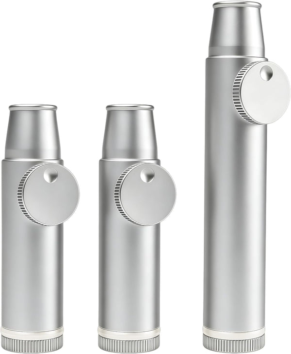 Leakproof Spice Dispenser Polished Aluminum Set of 3 (2 Small + 1 Large) | Portable Pocket Size Shakers for Camping, Travel & Kitchen1