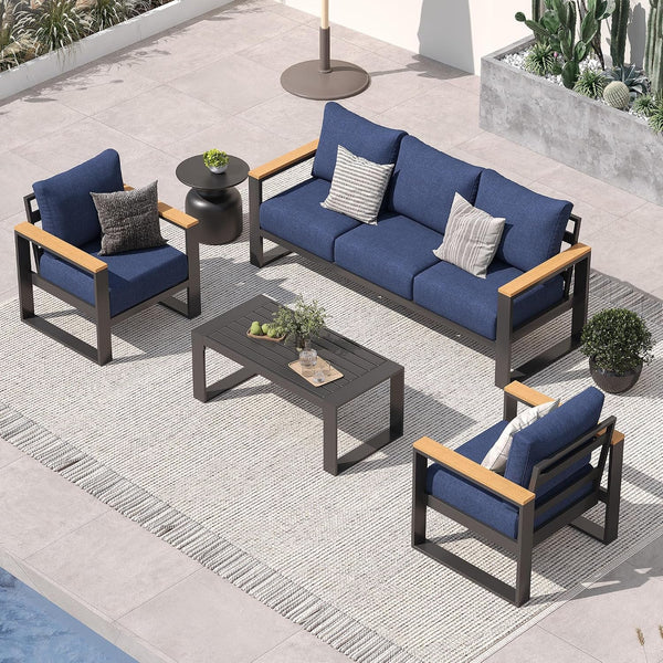 Aluminum Patio Furniture Set, 4 Piece Conversation Sets1