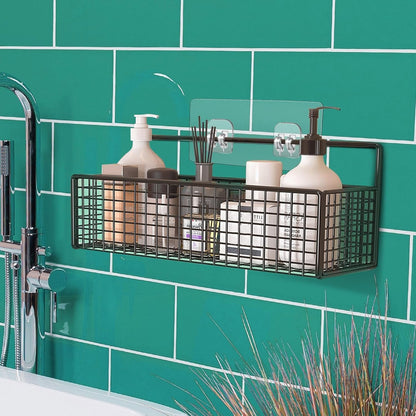 4 Pack Shower Caddy Adhesive Replacement, Strong Adhesive Sticker Hooks for Corner Shower Caddy Bathroom Shelf Basket Soap Dish Hanging Hooks Kitchen Accessories No Drilling8