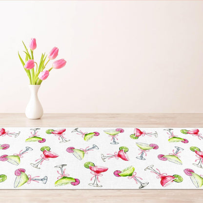Margarita Table Runner Margs and Matrimony Party Decorations Bachelorette Cocktail Birthday Supply Dining Room Home Kitchen Island Decor (13" X 90")4