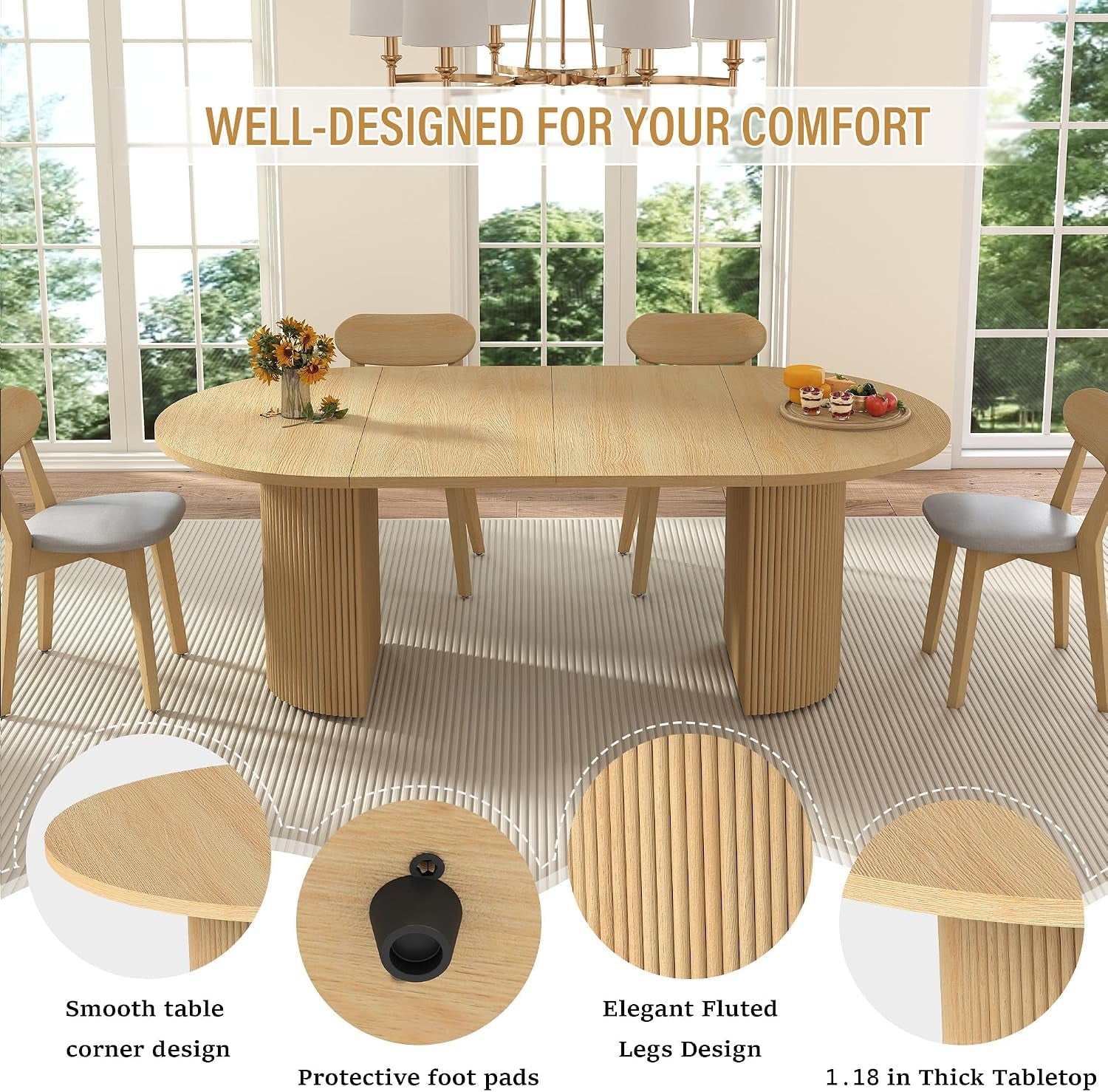 41-in-78-in-extendable-dining-room-table-for-4-8-round-expandable-kitchen-table-with-fluted-base-modern-farmhouse-oval-dinner-tables-for-dining-room-kitchen-living-room-natural