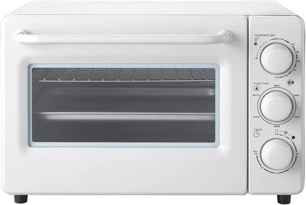 Air Fryer Toaster Oven Combo, Retro Convection Oven Countertop,19Qt Small Toaster Oven, 4-Slices or 9" Pizza,Bake,Toast,Broil, Air Fry, Rapid Heating Mini Conventional Oven, Non-Stick, White1