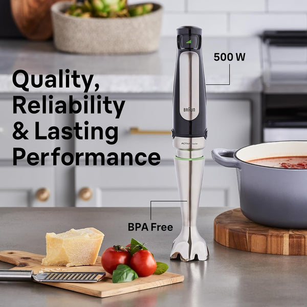 Braun Multiquick 7 3-In-1 Immersion Blender & Food Processor | #1 Hand Blender Brand, Adjustable Speed Control, Ergonomic Handle, Detachable Attachments, Beaker, Whisk, 2 Cup Chopper5