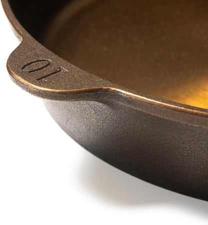 No. 10 Skillet - 11-5/8-Inch Pre-Seasoned Heirloom Pan - Made in USA3