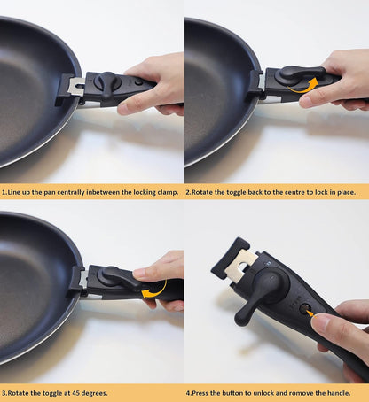 16 Pieces Kitchen Removable Handle Cookware Sets, Stackable Pots and Pans Set Nonstick for Induction Gas Rvs Camping Space Saving7