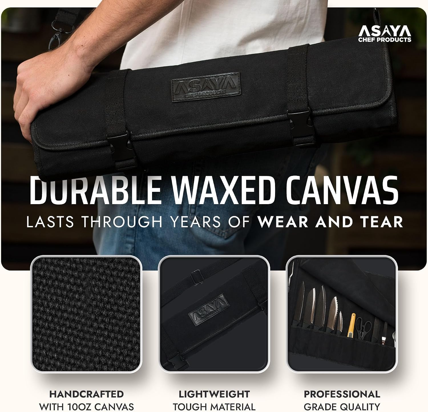 waxed-canvas-chef-knife-roll-bag-with-10-slots-and-a-zipper-pocket-professional-chef-knife-bag-storage-case-with-shoulder-strap-knives-not-included-black