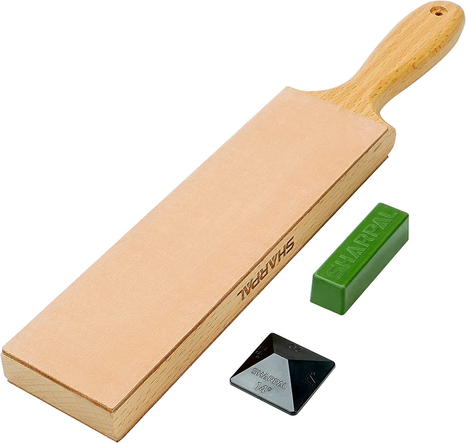205h-double-sided-leather-strop-13-2-x-2-4-kit-genuine-cowhide-stropping-block-with-2-oz-polishing-compound-angle-guide-knife-strop-for-honing-knives-tools