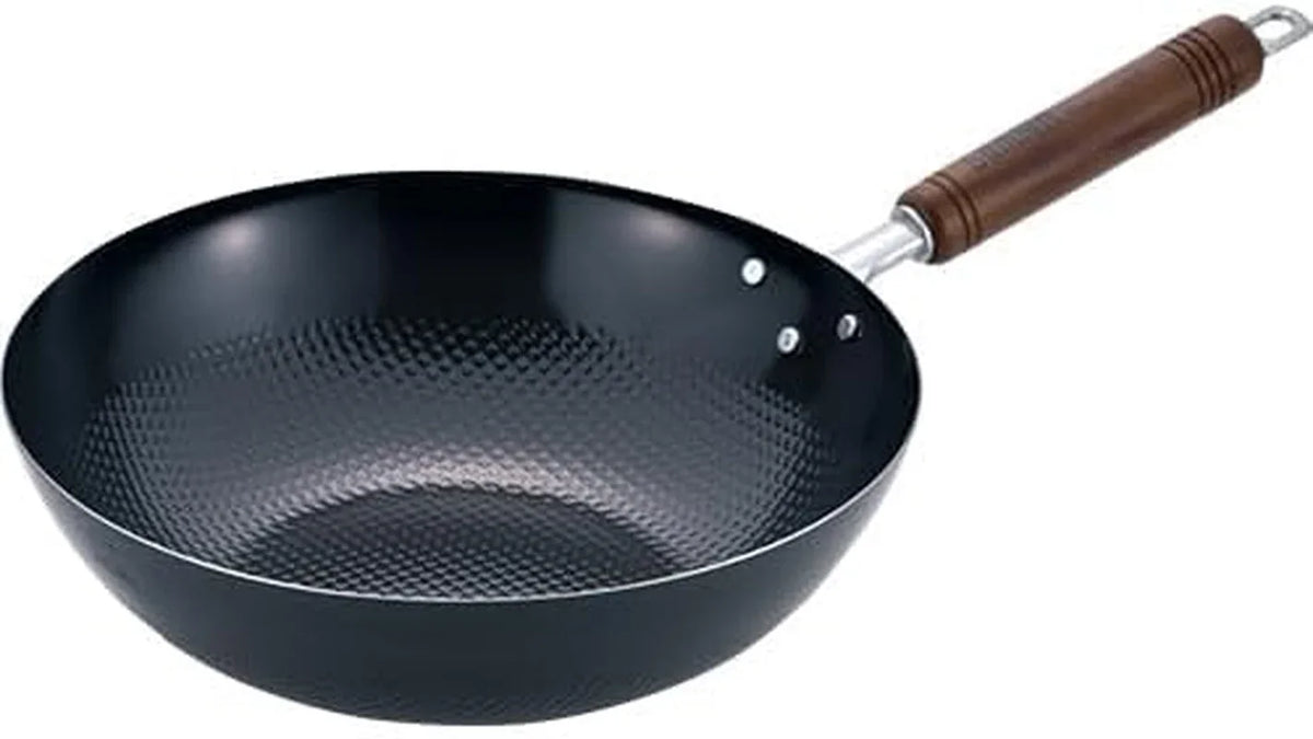 japanese-wok-10-2-made-in-japan-nonstick-carbon-steel-wok-with-wood-handle-induction-compatible-embossed-iron-surface-for-professional-stir-fry