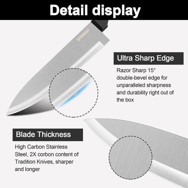 Kitchen Knife, 3-Pcs Knife Set, 8 Inch Chef Knife, 5 Inch Utility Knife2