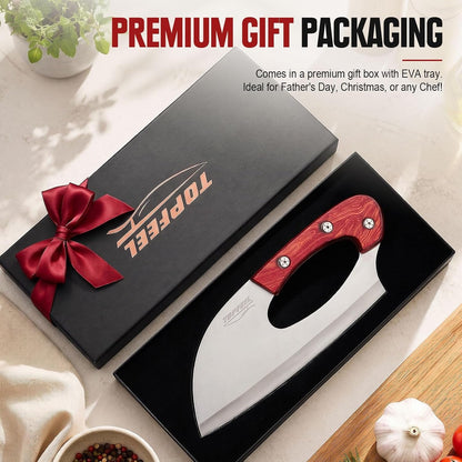 Effort-Saving Meat Cleaver, German Steel Rocker Kitchen Knife6