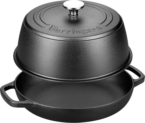 Pre-Seasoned Cast Iron Dutch Oven Pot with Lid for Bread Baking, Include Sourdough Bread Baking Supplies like Banneton Bread Proofing Basket, Bread Oven, 6 Quart4