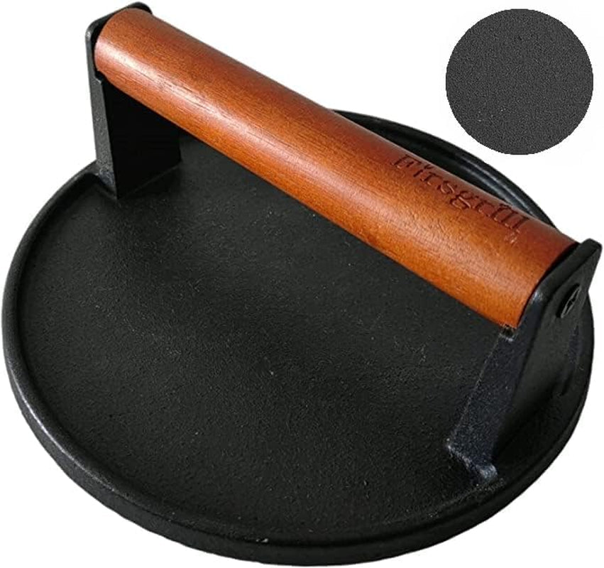 burger-press-7-08-round-8-3-x4-3-rectangle-heavy-duty-cast-iron-smash-meat-steak-with-wood-handle-for-blackstone-camp-chef-pitboss-weber-treager-griddle-round-rectangle-w-flat-bottom