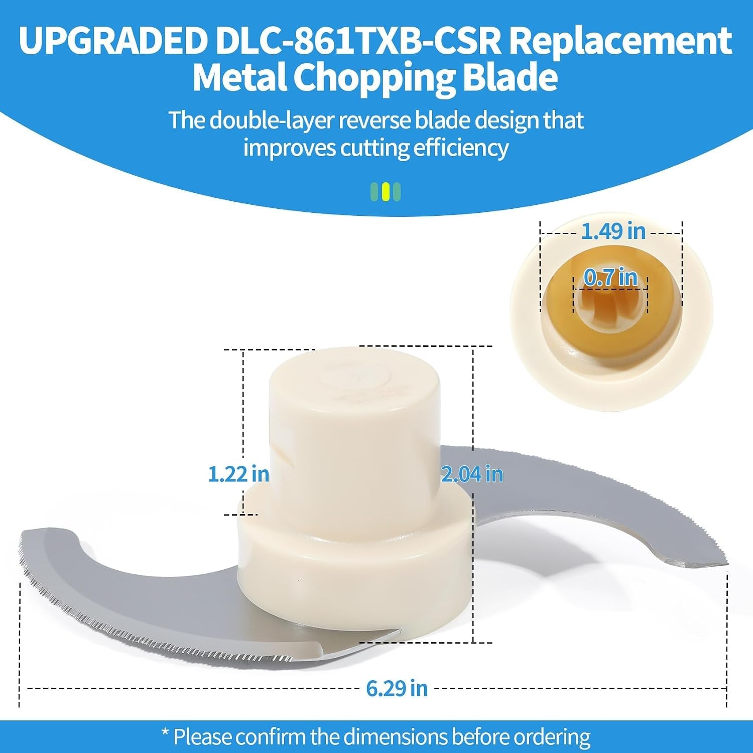 dlc-861txb-csr-chopping-blade-compatible-with-cuisinart-11-cup-processor-stainless-steel-food-chopper-cutter-for-dlc-8-dfp-11-dlc-2011-series-food-processor-replacement-blade