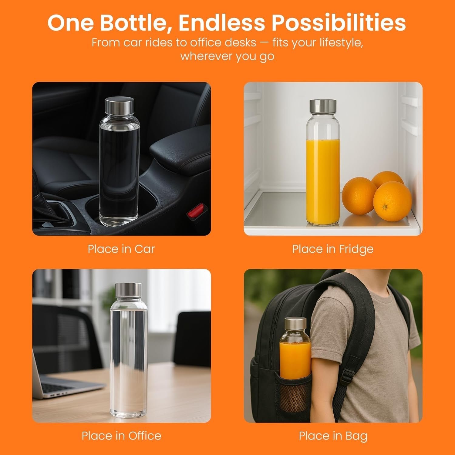 clear-glass-bottles-with-lids-18oz-water-bottles-steel-cap-6-pack-reusable-travel-friendly-juice-bottles-rust-resistant-durable-glass-stainless-steel-air-and-water-tight-lids-100-leak-proof