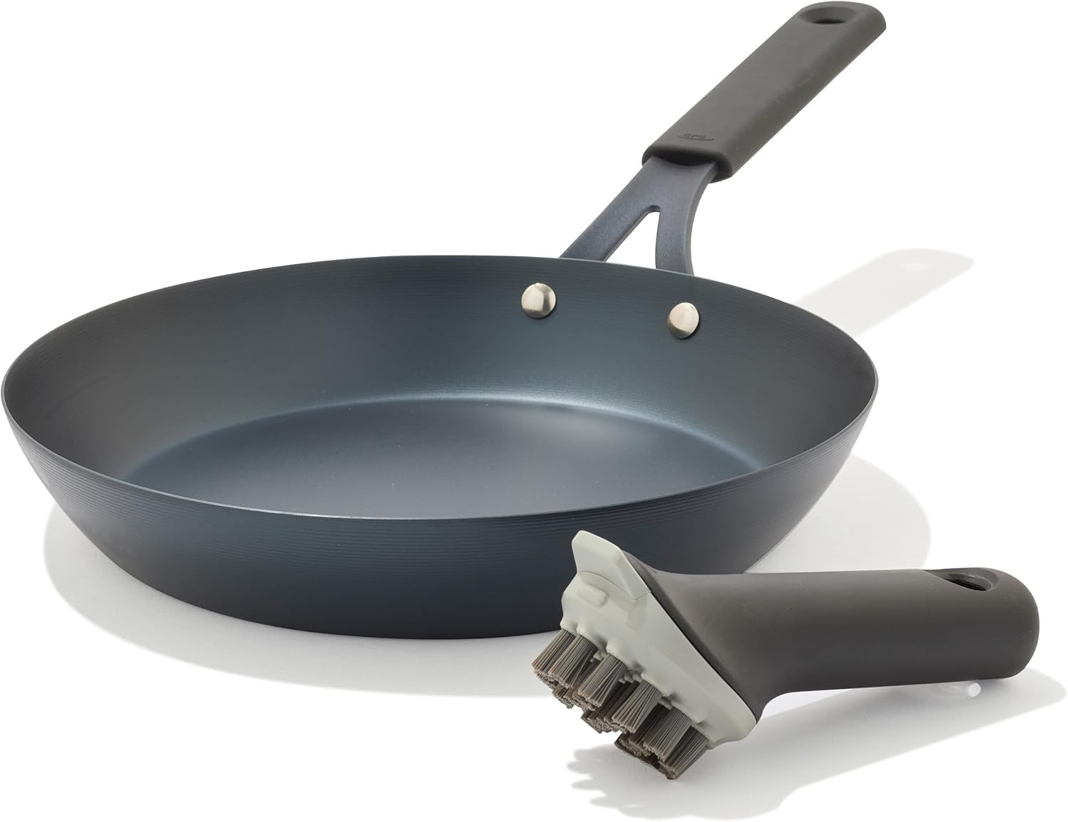 oxo-obsidian-10-carbon-steel-frying-pan-pre-seasoned-skillet-with-iron-cleaning-brush-builds-natural-nonstick-with-use-induction-ready-oven-safe-removable-silicone-handle