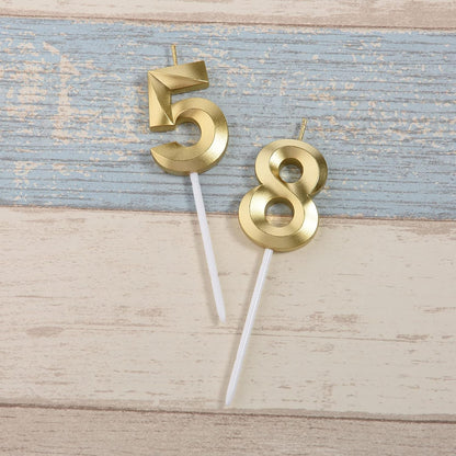 Gold 85Th & 58Th Birthday Candles,Gold Number 85 58 Cake Topper for Birthday Decorations Party Decoration2