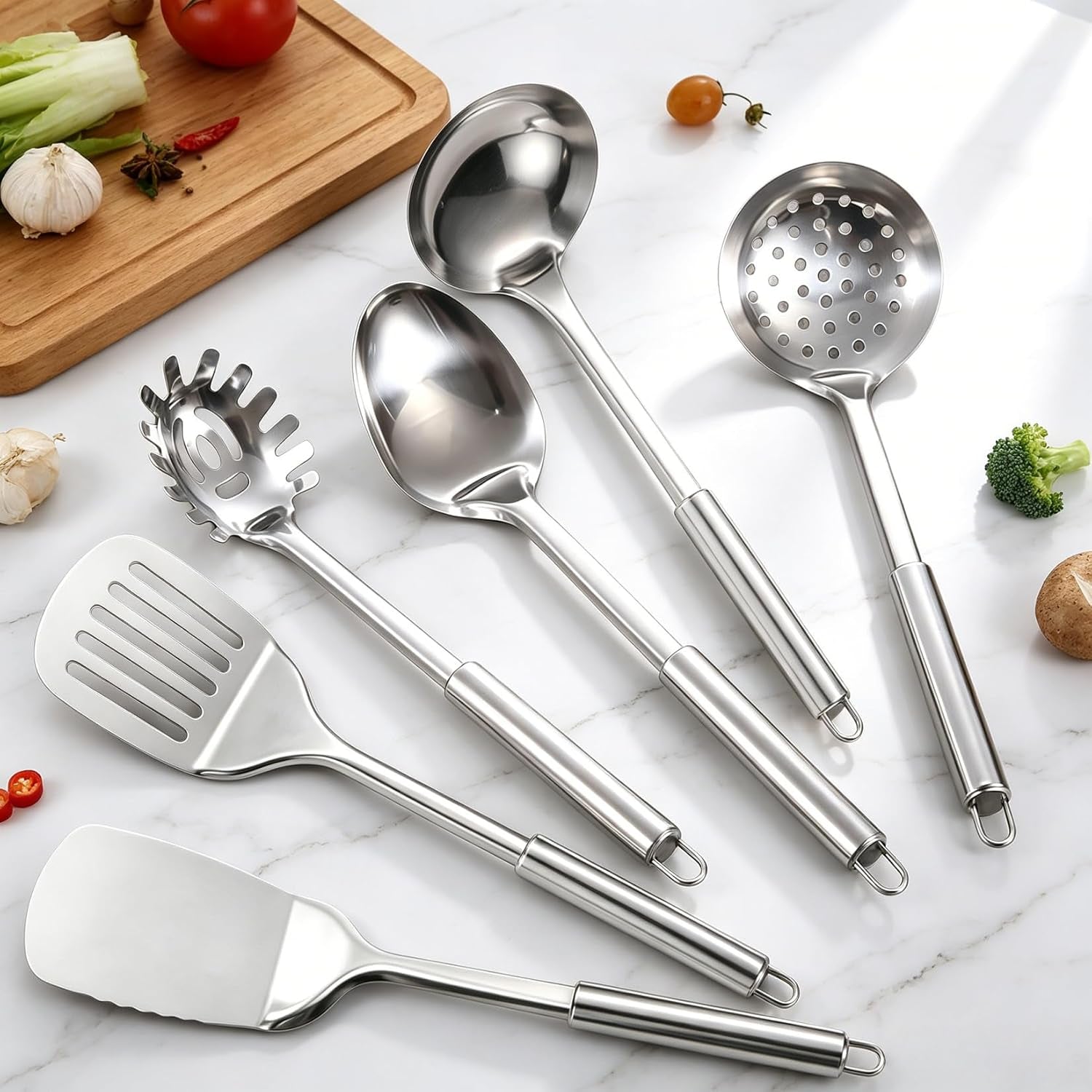stainless-steel-kitchen-utensils-set-6-pcs-metal-cooking-utensils-set-heat-resistant-cooking-spatula-spoon-set-with-turners-serving-spoon-ladle-skimmer-pasta-server