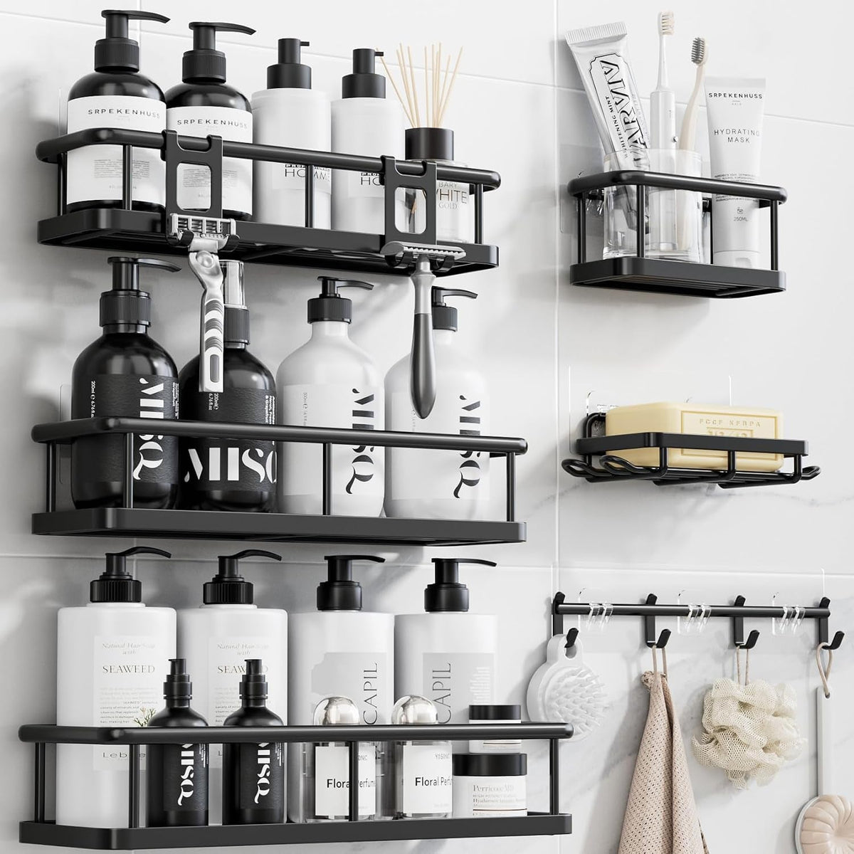 shower-caddy-adhesive-rustproof-shower-organizer-with-soap-holder-large-capacity-shower-shelves-for-inside-shower-no-drilling-bathroom-organizers-and-storage-for-home-decor-6-pack-black