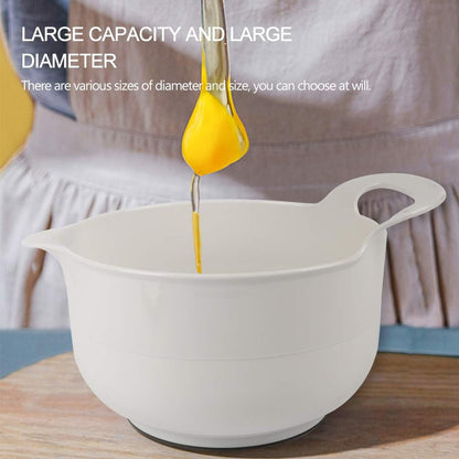4 Pack Nesting Mixing Bowl with Pour Spout and Handle, BPA Free Microwave & Dishwasher Safe(Grey, 4 Pack with Handle)4