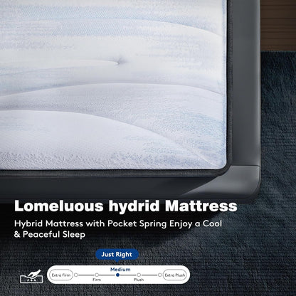 Mattress King,14" Hybrid Mattress Medium Firm Restful Sleep3
