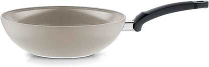 Ceratal Comfort 11 Inch Ceramic Non-Stick Wok, 3.9 Quart, Warm Grey, Made without Added PFAS/PTFE, All Stovetops Including Induction, Made in Germany1